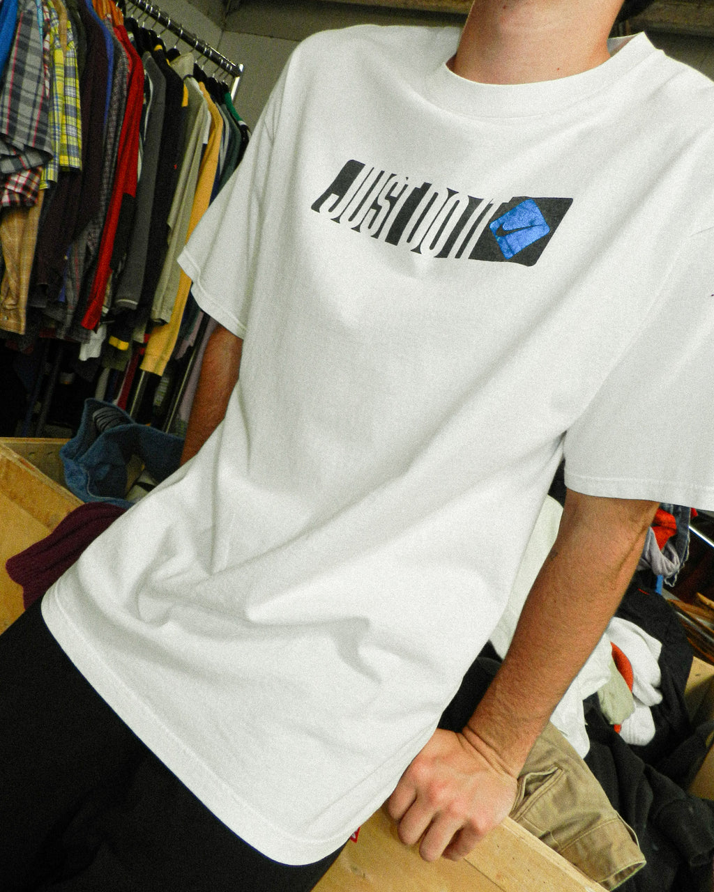 1990'S NIKE JUST DO IT GRAPHIC TEE - L