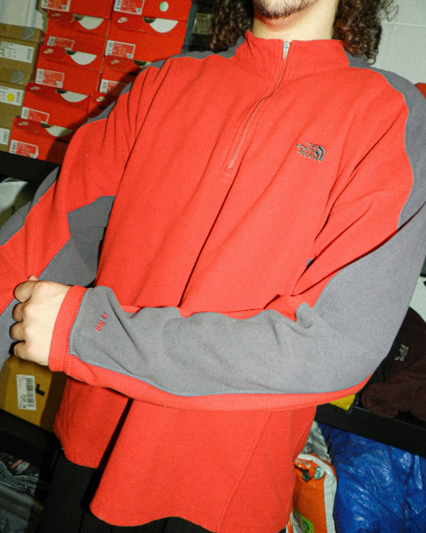 2000'S THE NORTH FACE 1/4 ZIP FLEECE JACKET - XL