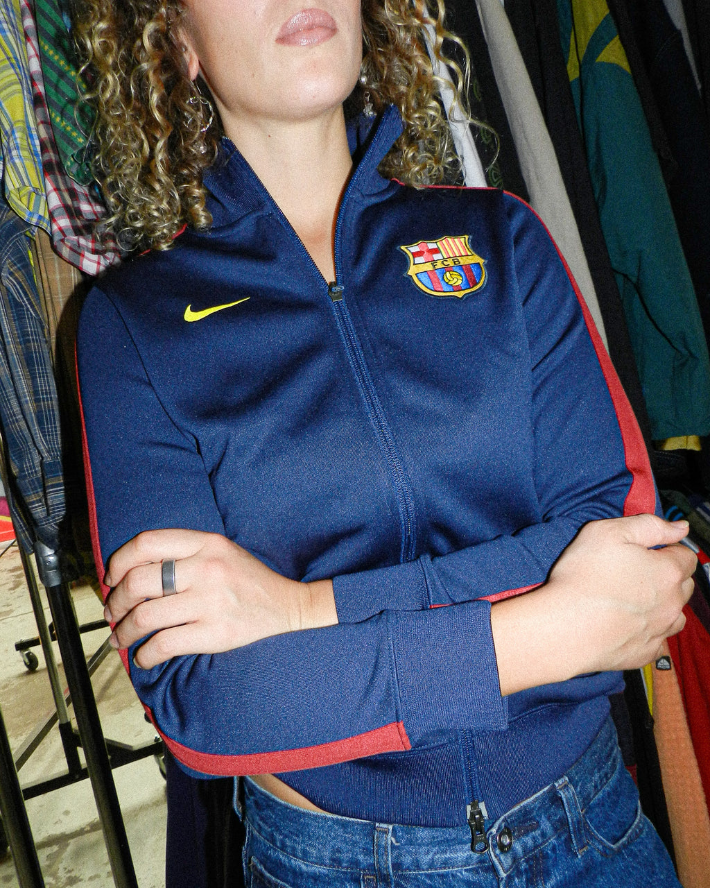 2000'S NIKE FC BARCELONA TRACK JACKET - S