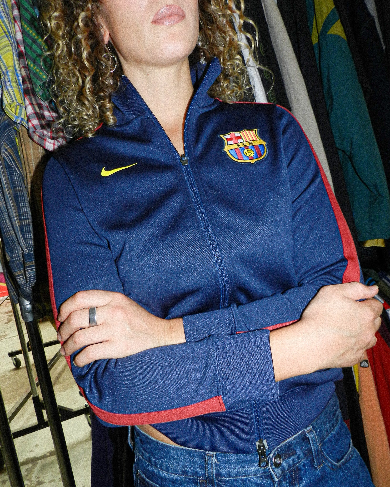 2000'S NIKE FC BARCELONA TRACK JACKET - S
