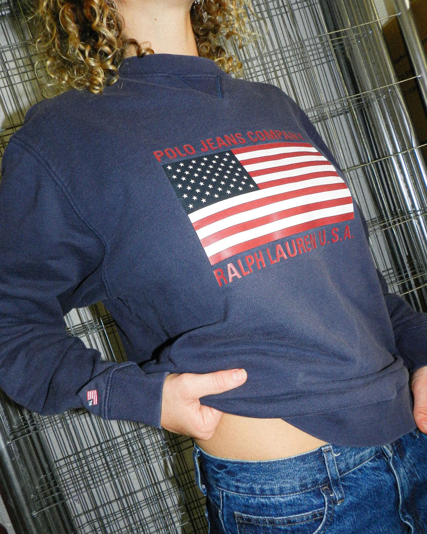 2000'S POLO RALPH LAUREN JEANS USA SWEATSHIRT - L