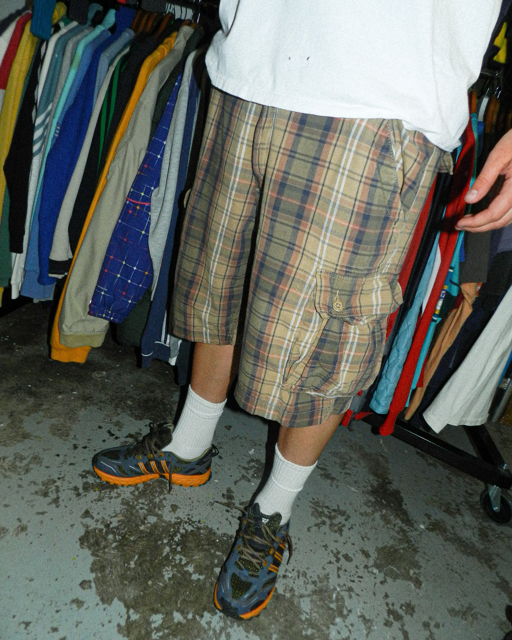 2000'S U.S POLO ASSN PLAID CARGO SHORTS - 38