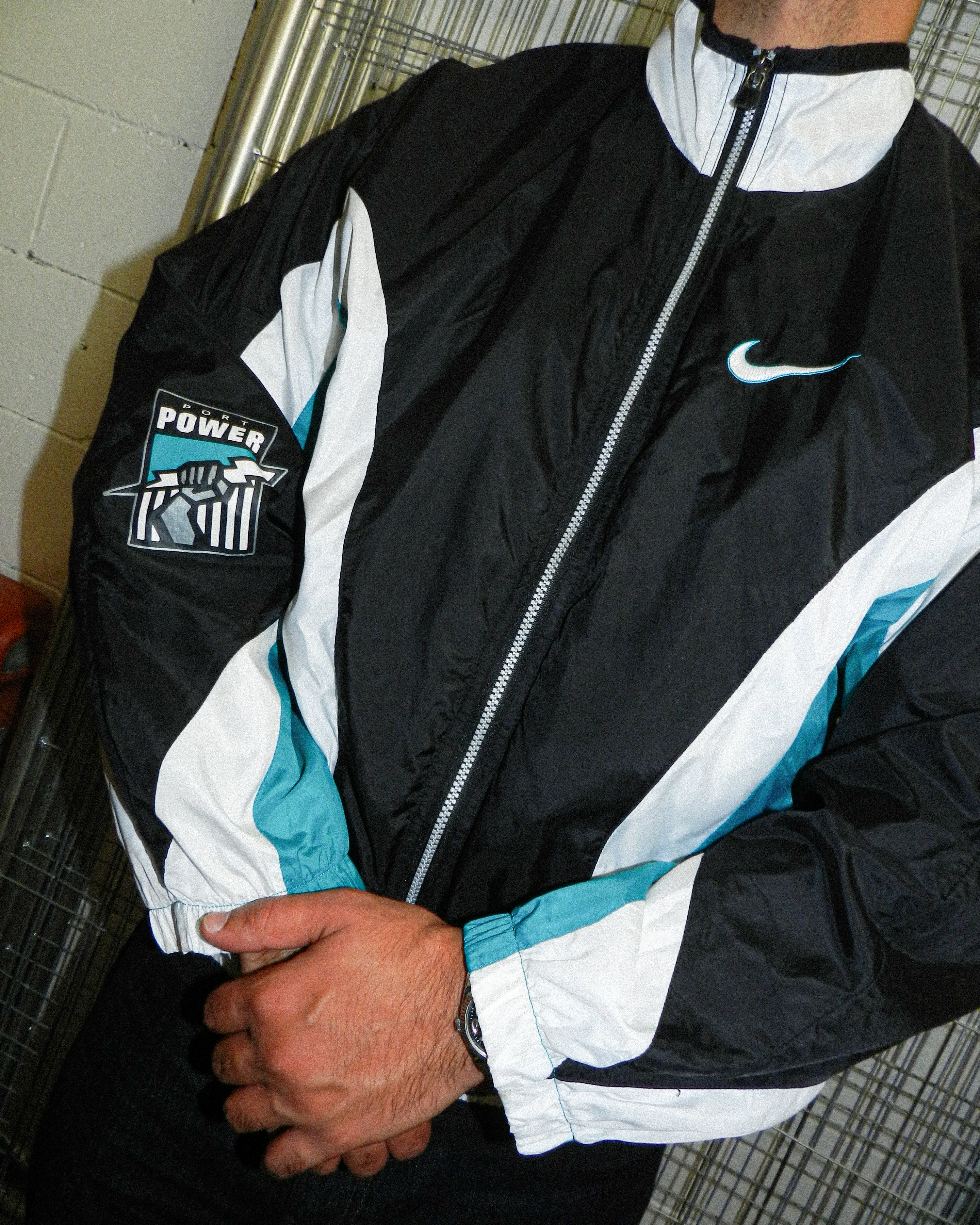 1997 NIKE PORT ADELAIDE THREE-TONE JACKET - L/XL