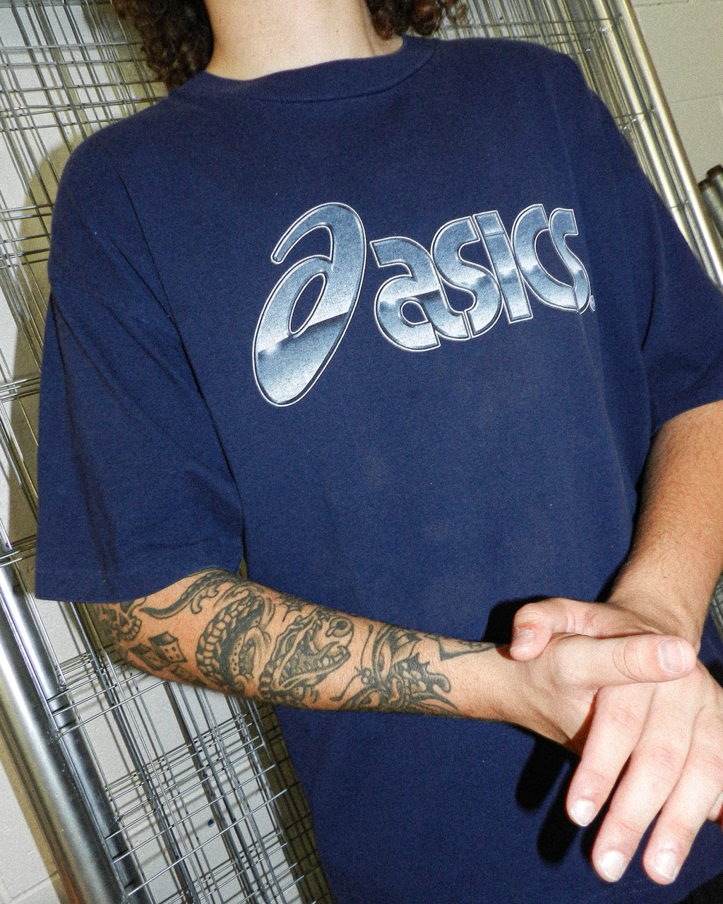 2000'S ASICS GEL LITE CHROME GRAPHIC TEE - L