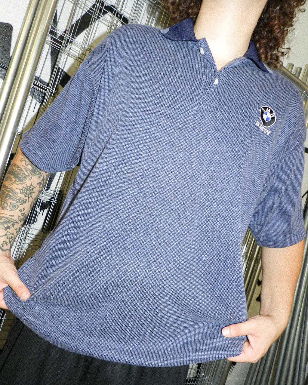 2000'S BMW EMBROIDERED POLO SHIRT - L