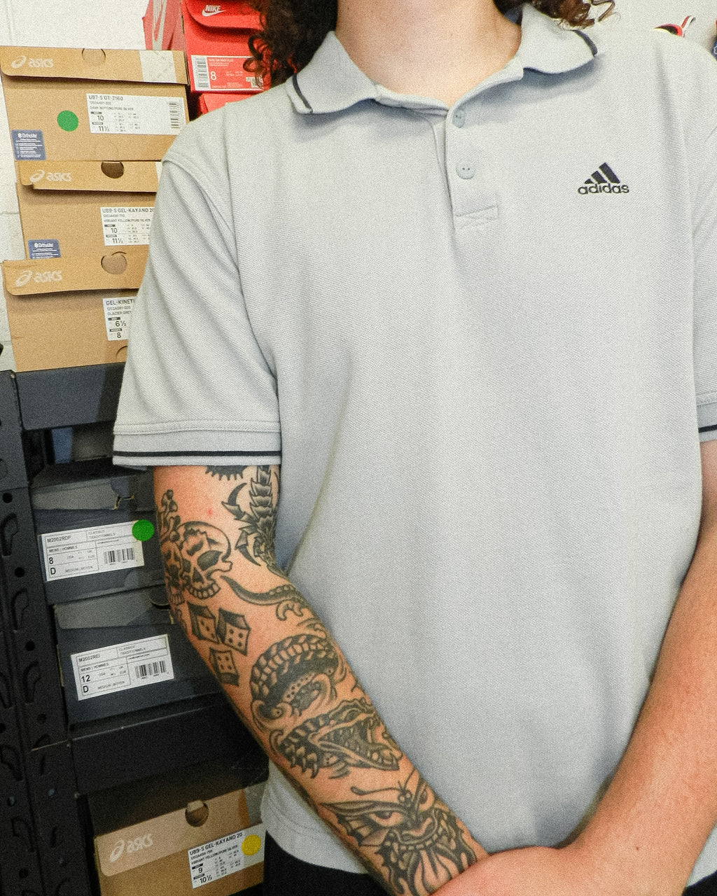 2000 ADIDAS EMBROIDERED POLO SHIRT - M