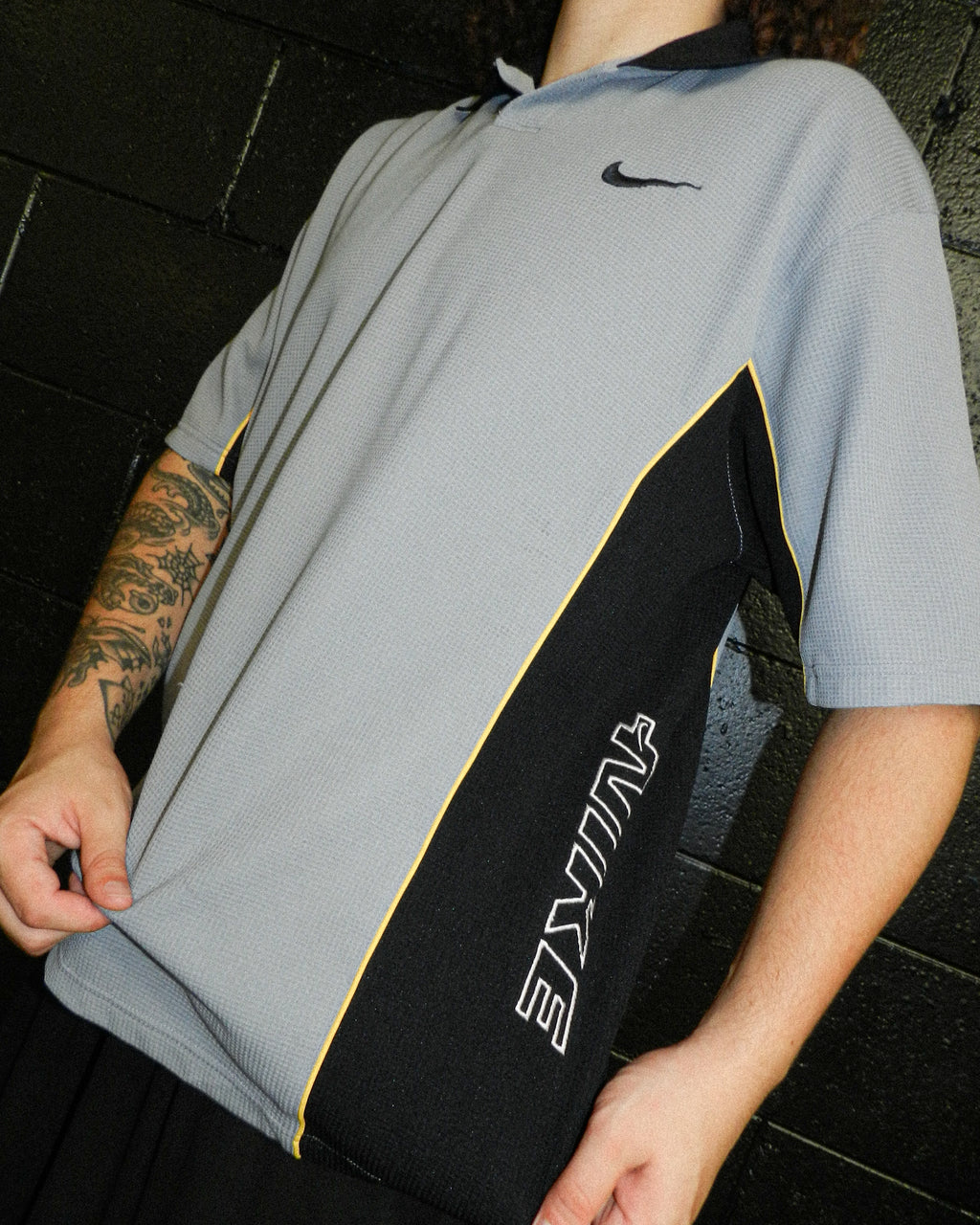 2000'S NIKE DRI-FIT TWO TONE POLO SHIRT - L/XL
