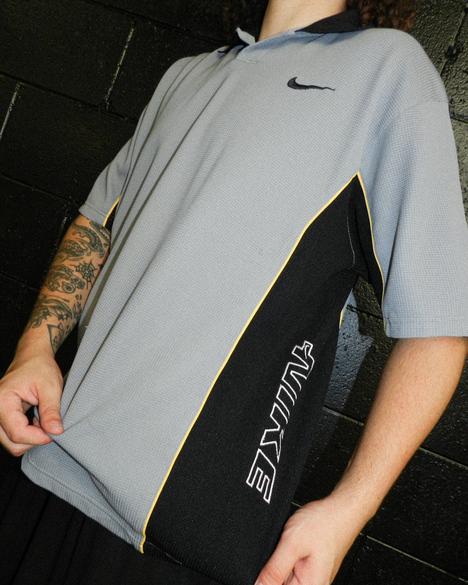 2000'S NIKE DRI-FIT TWO TONE POLO SHIRT - L/XL
