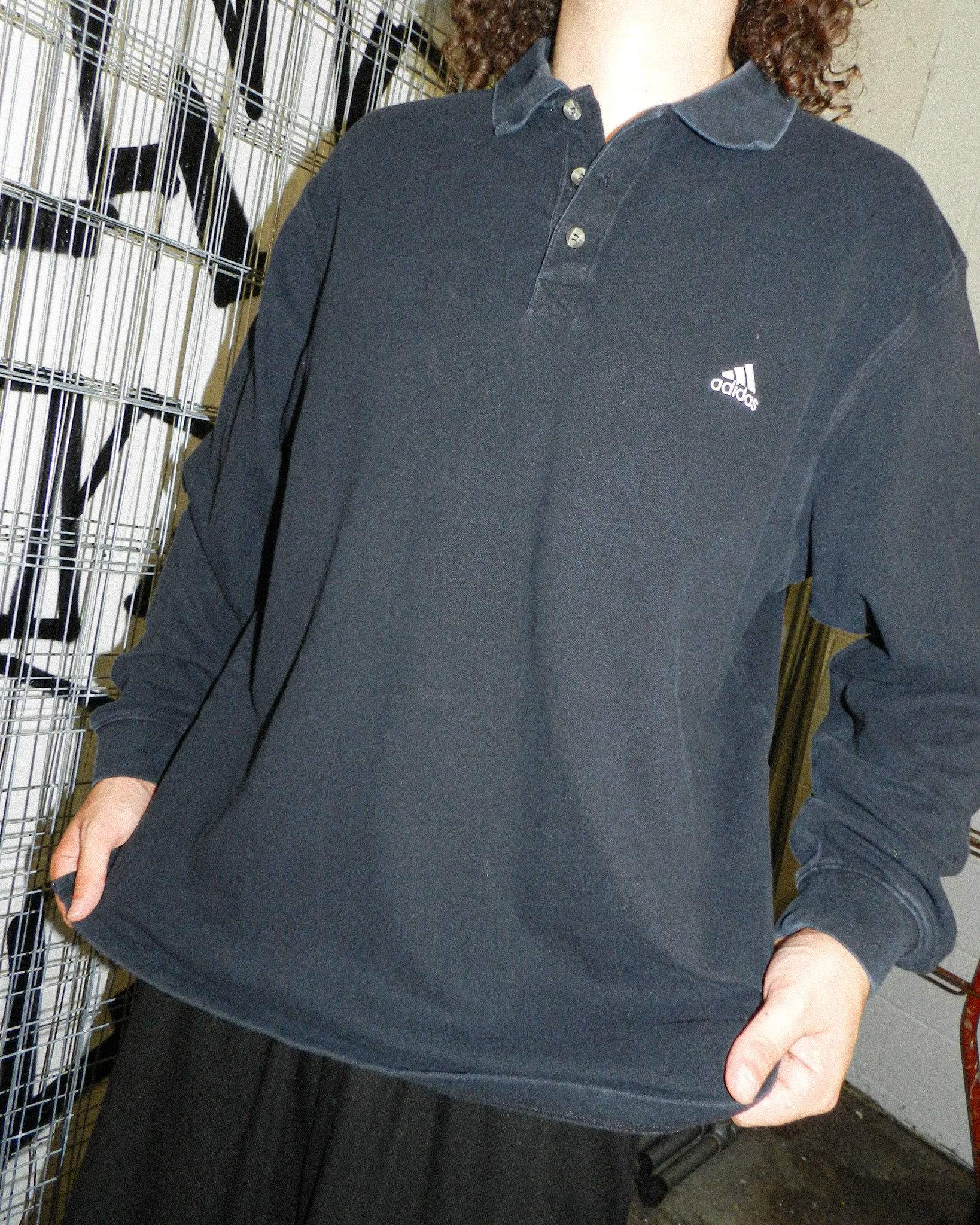 2003 ADIDAS LONG SLEEVE EMBROIDERED RUGBY SHIRT - L/XL