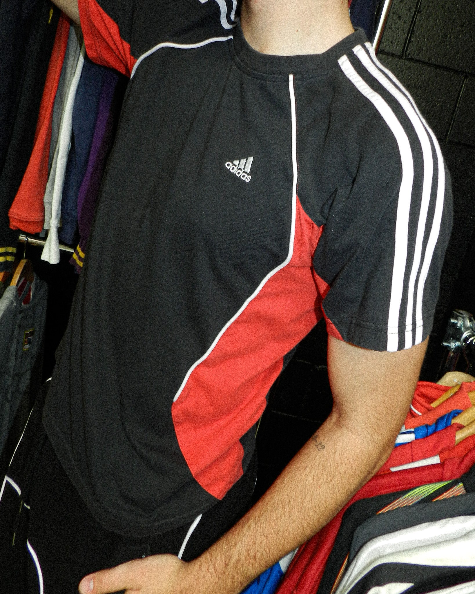 2009 ADIDAS 3-STRIPE PANELS TEE - M