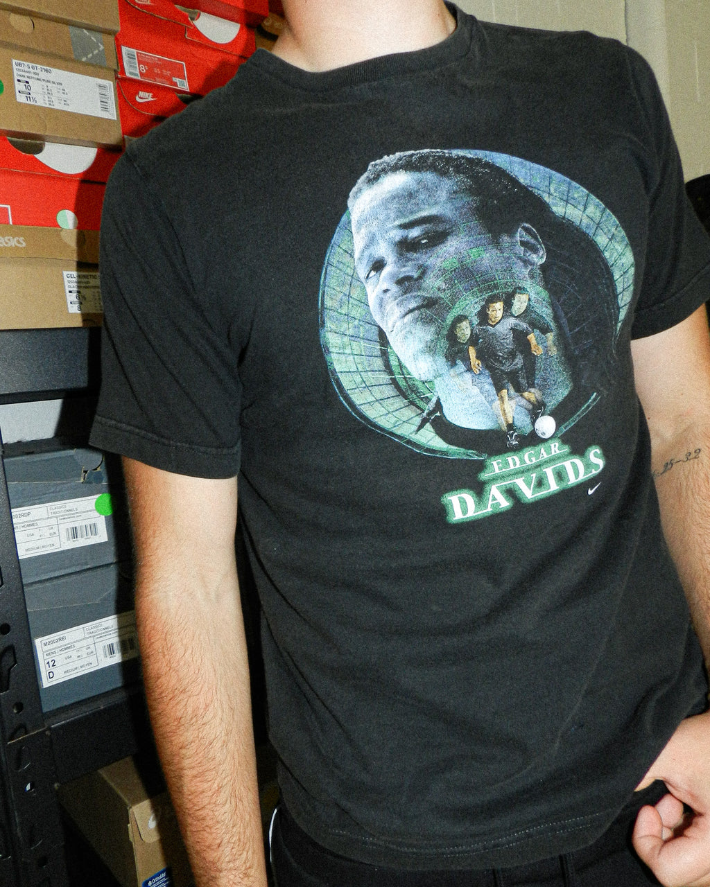 1990'S NIKE FOOTBALL 'EDGAR DAVIDS' TEE - M