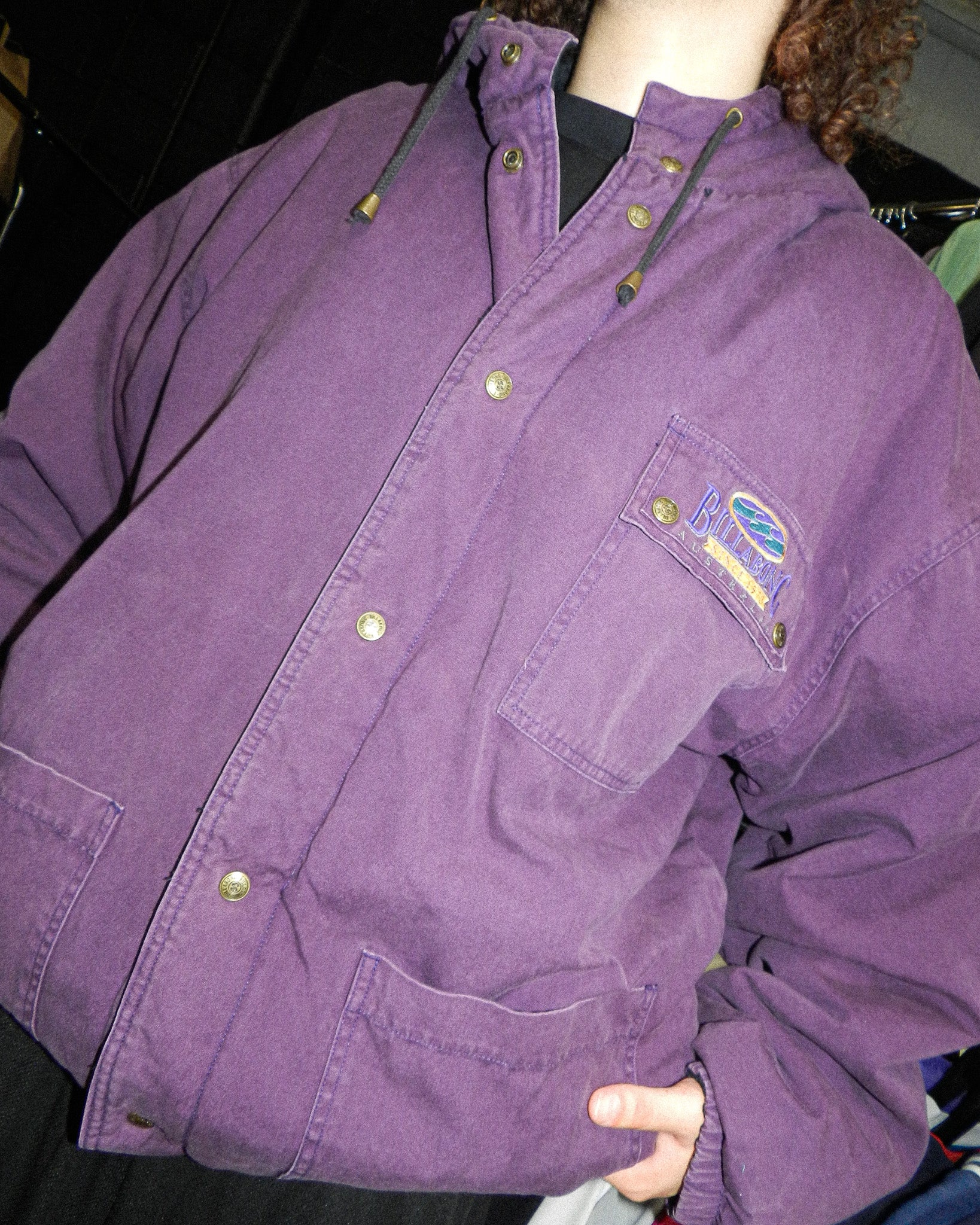 1990'S BILLABONG EMBROIDERED REVERSIBLE JACKET - XXL