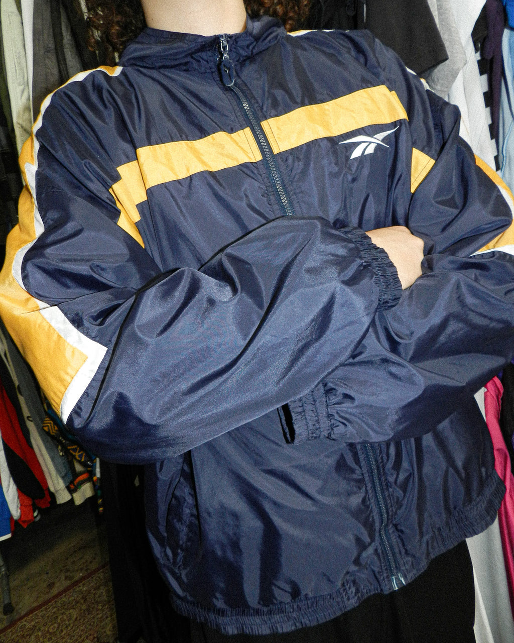 2000'S REEBOK TWO TONE ZIP UP JACKET - XL