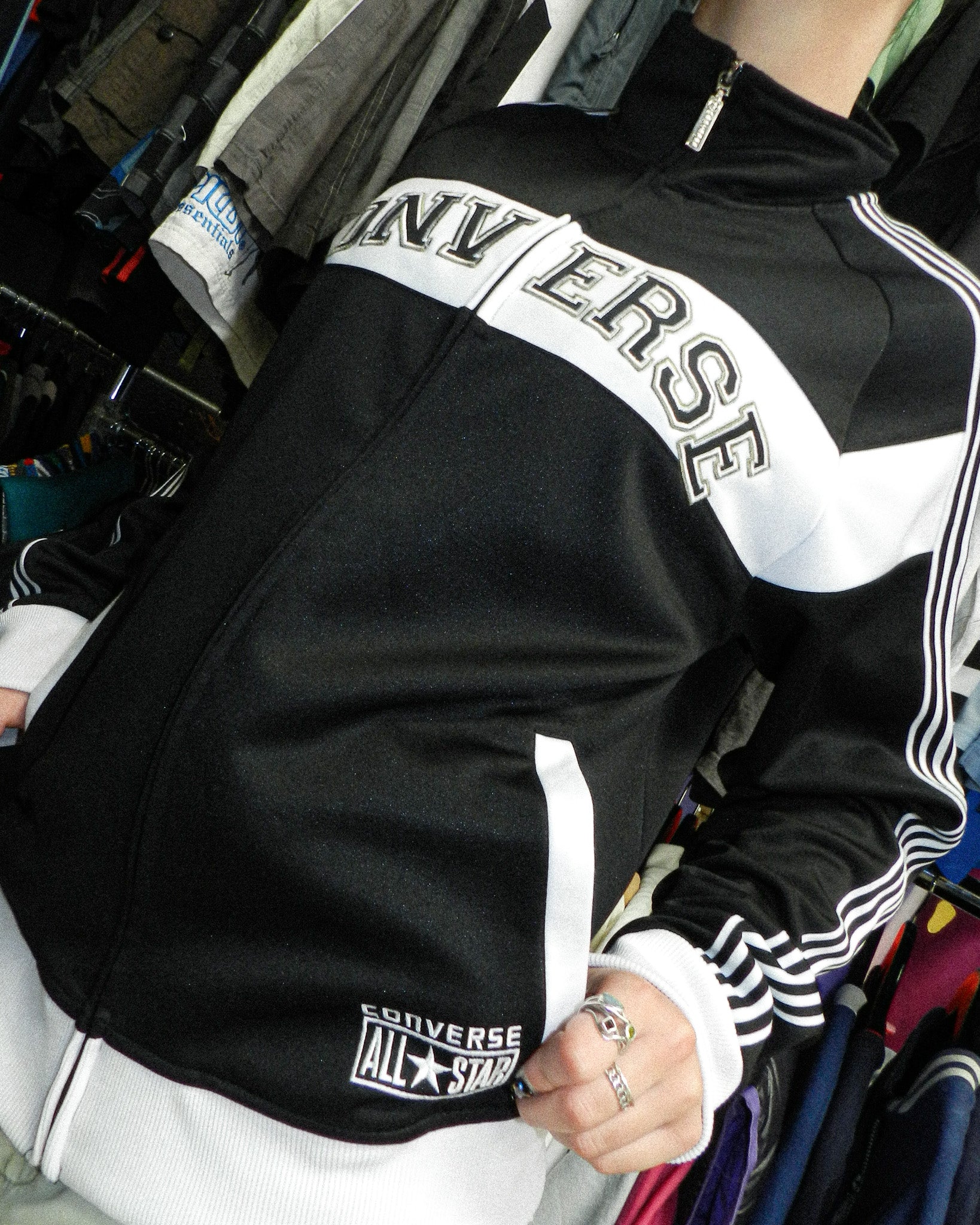 2000'S CONVERSE ALL STAR SPELL OUT TRACK JACKET - M
