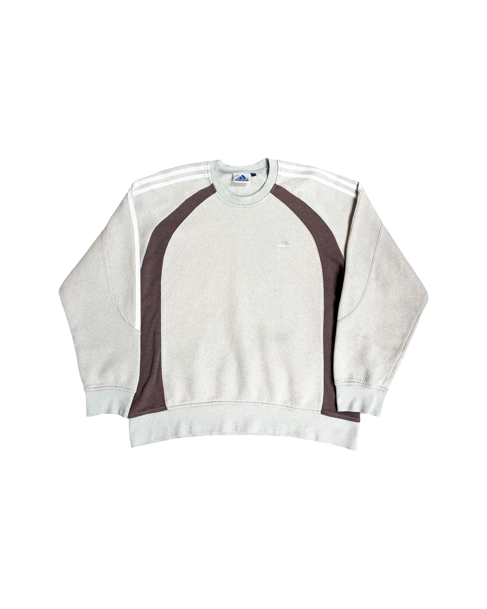 2000'S ADIDAS TWO TONE EMBROIDERED SWEATSHIRT - L