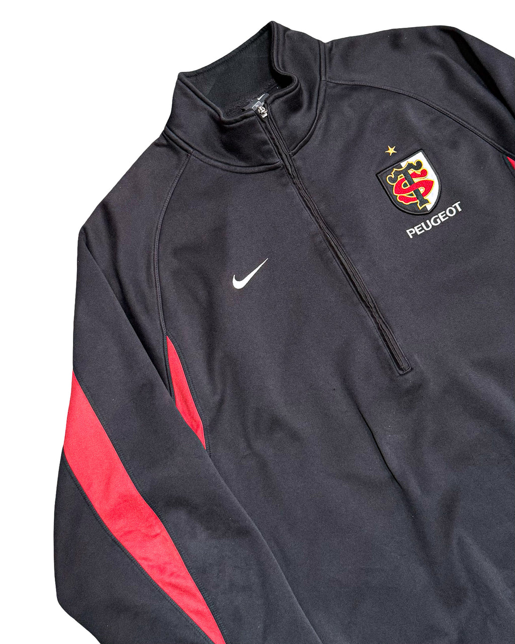 2000'S NIKE PEUGEOT 1/4 ZIP TRACK JACKET - L