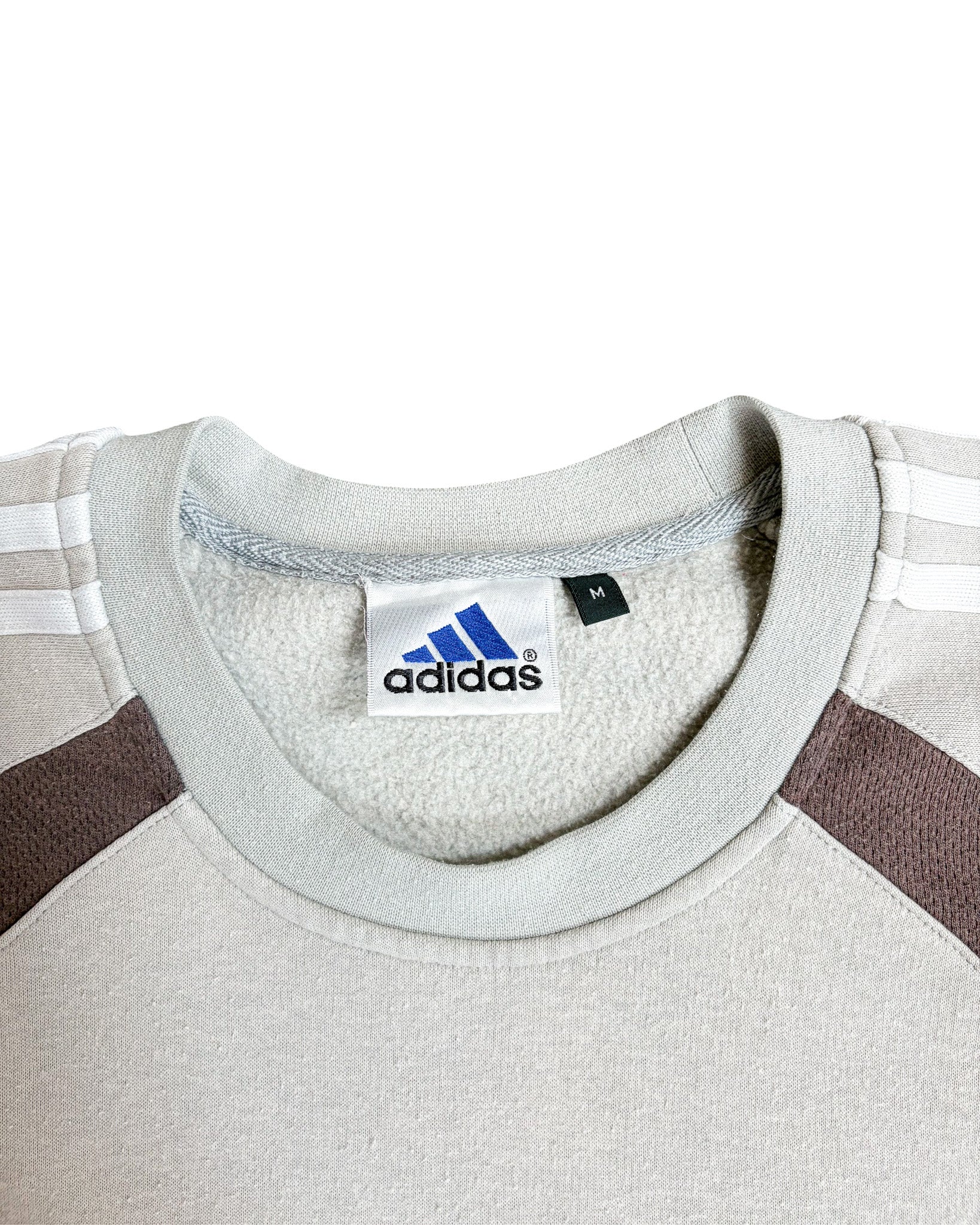 2000'S ADIDAS TWO TONE EMBROIDERED SWEATSHIRT - L