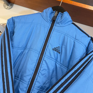 1990'S ADIDAS 3-STRIPE REVERSIBLE PUFFER JACKET - XS