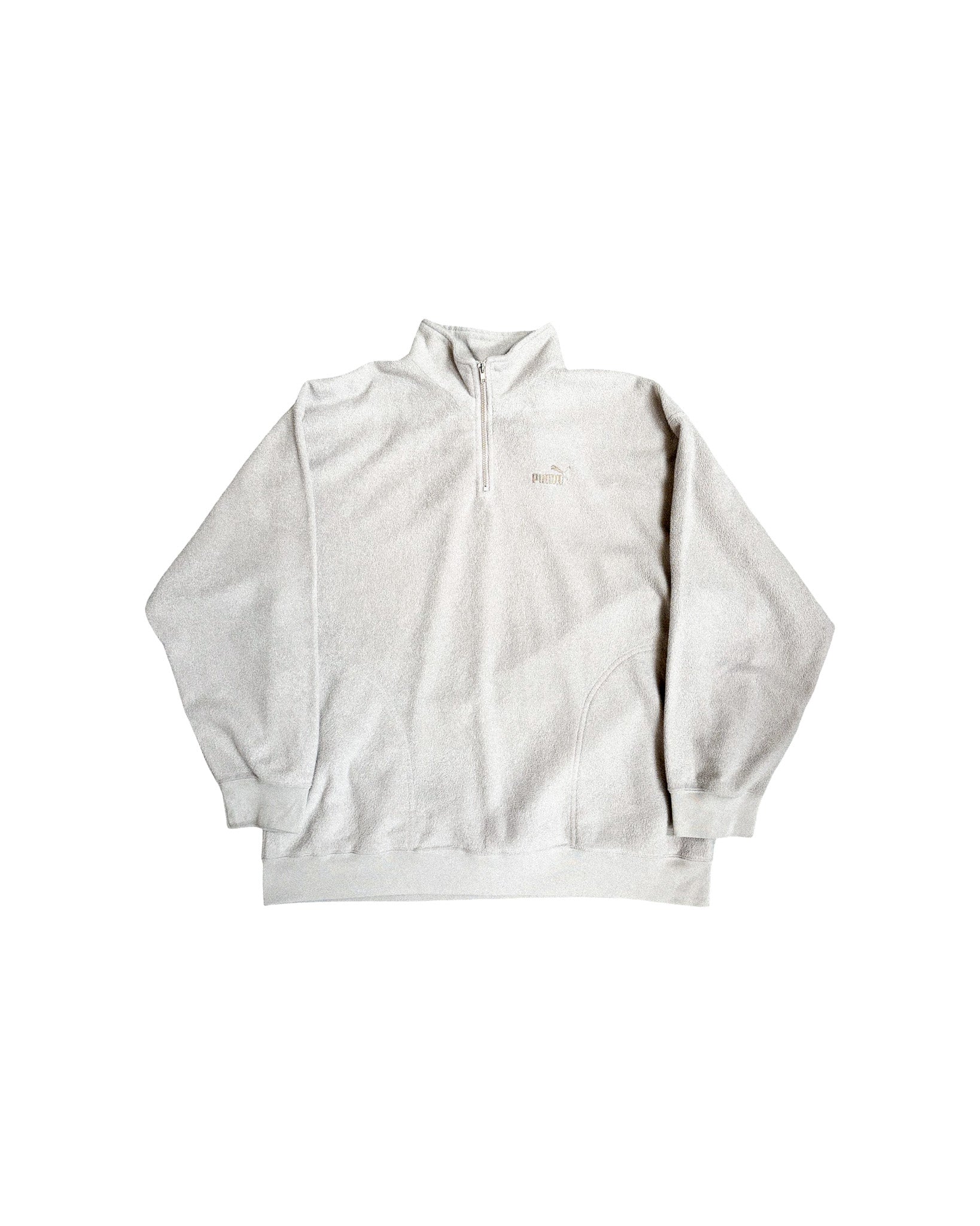 2000'S PUMA 1/4 ZIP FLEECE PULLOVER - XL
