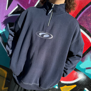 2000'S PUMA EMBROIDERED 1/4 ZIP SWEATSHIRT - L