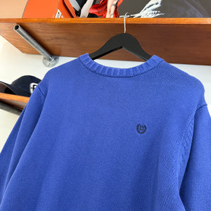 2000'S CHAPS CREST KNIT SWEATER - M