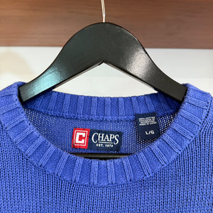 2000'S CHAPS CREST KNIT SWEATER - M