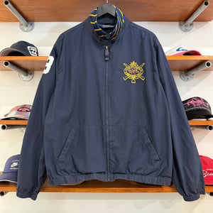 1990'S POLO RALPH LAUREN EMBROIDERED HARRINGTON JACKET - L