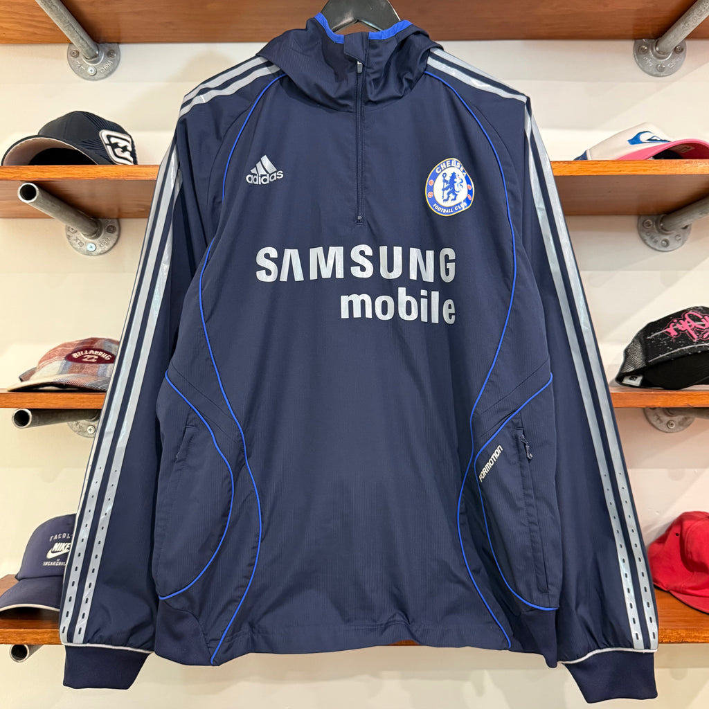 2006 ADIDAS FOOTBALL CHELSEA FC 1/4 ZIP JACKET - L