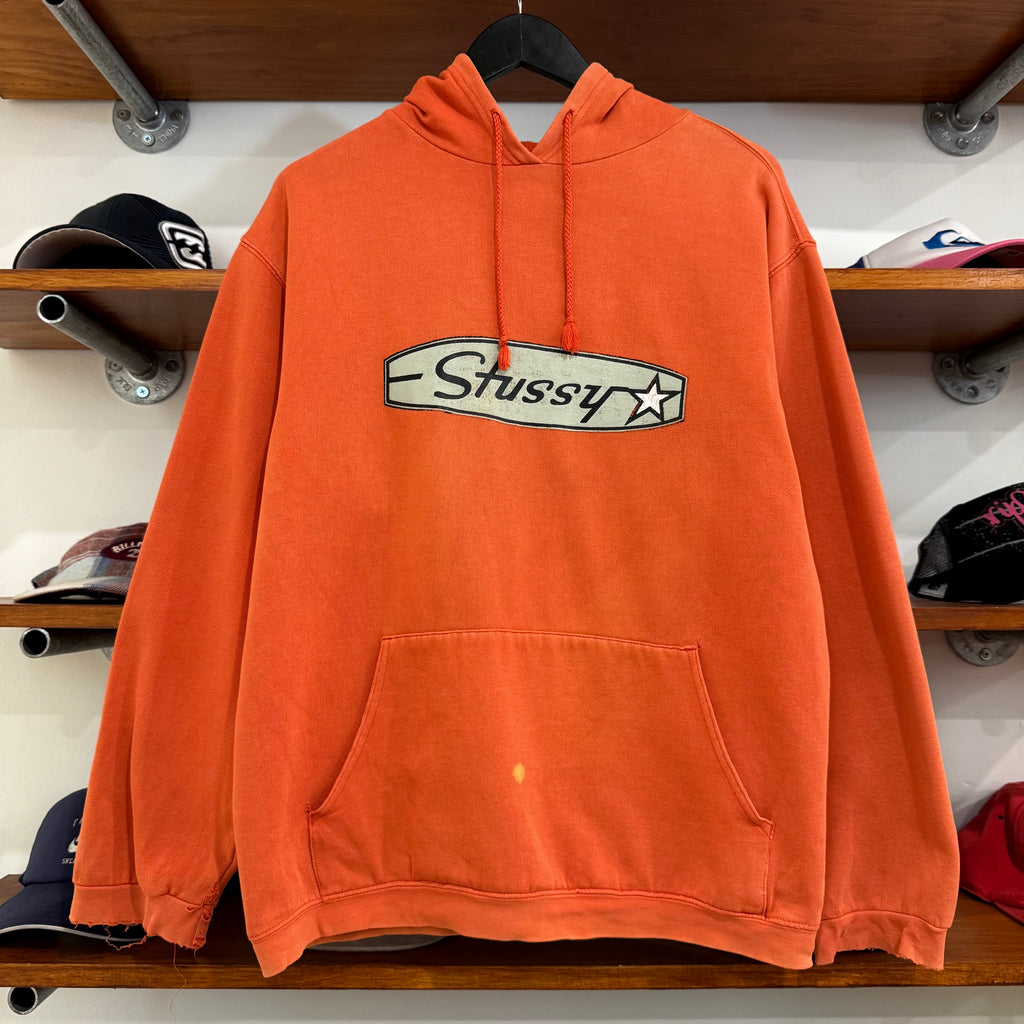 1990'S STUSSY GRAPHIC HOODIE - M