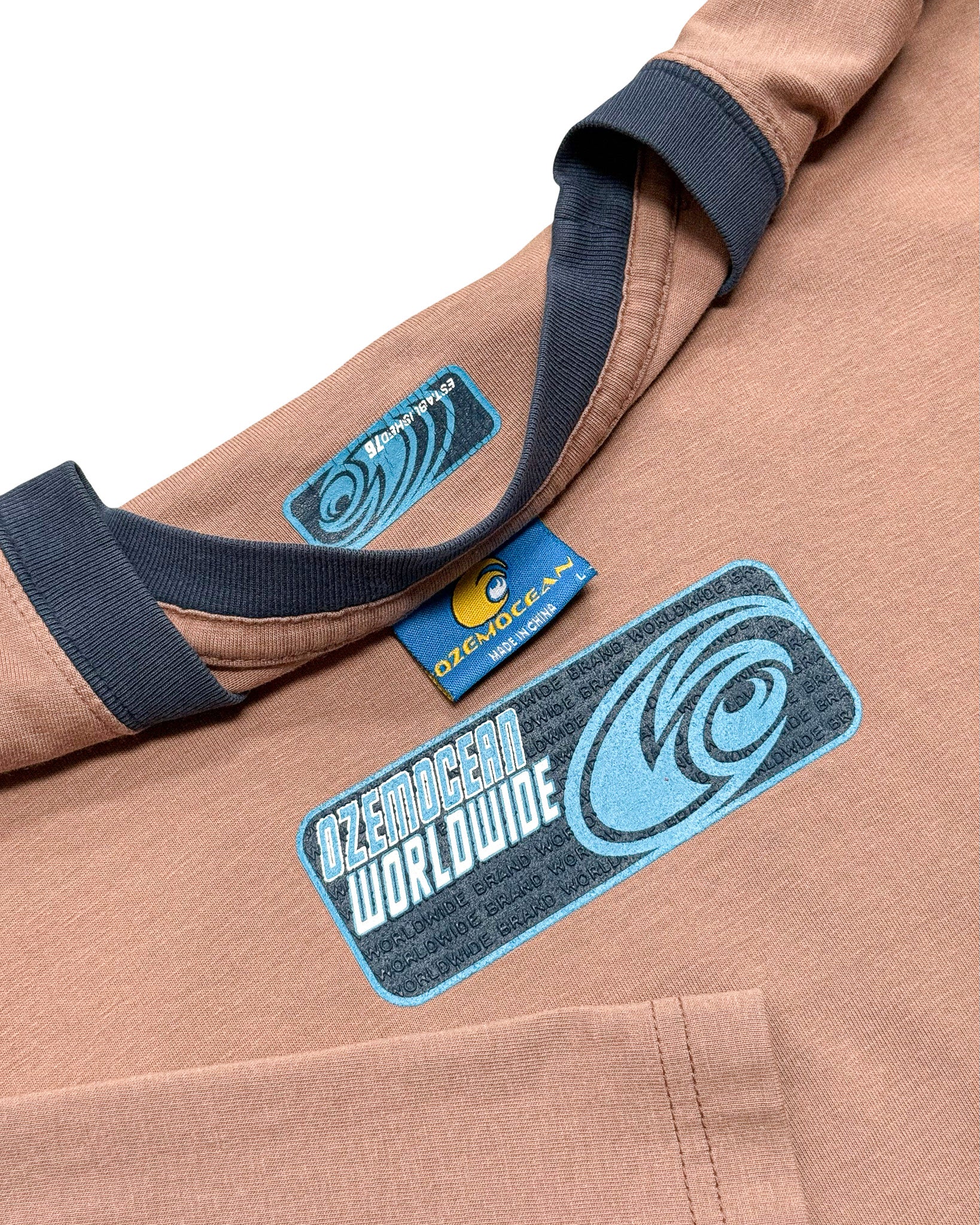 2000'S OZEMOCEAN GRAPHIC LONG SLEEVE TEE - L