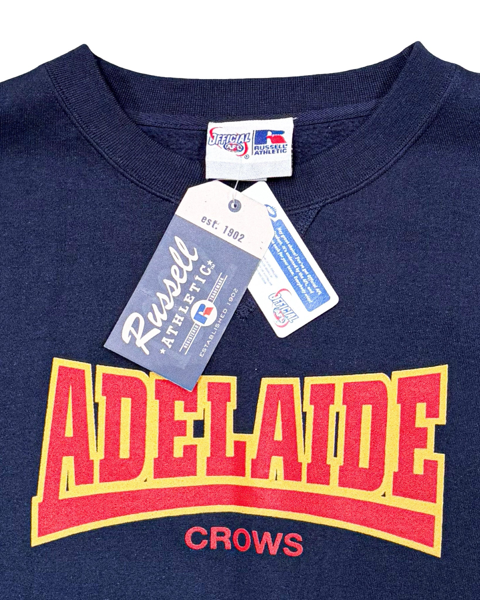2000'S DEADSTOCK RUSSELL ATHLETIC ADELAIDE CROWS SWEATSHIRT - XXL