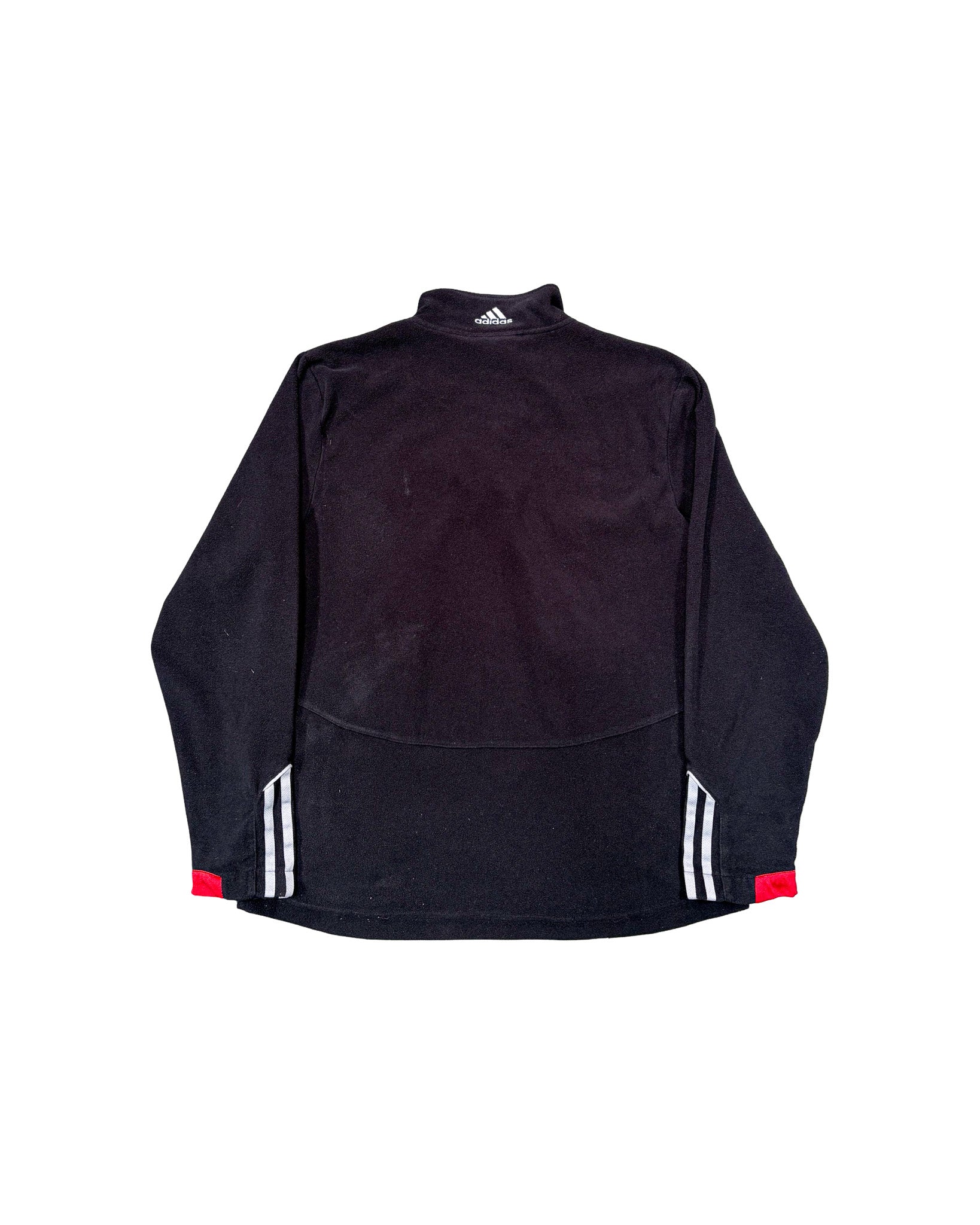 2000'S ADIDAS ESSENDON BOMBERS 1/4 ZIP FLEECE JACKET - M/L