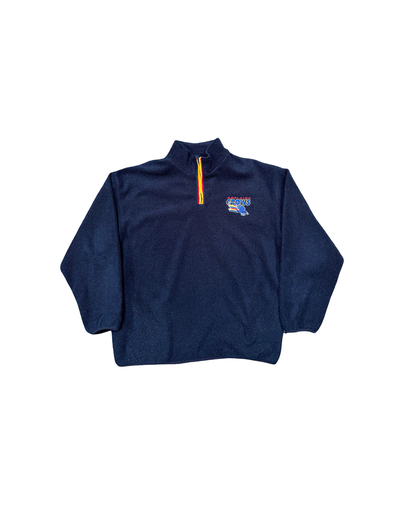 2000'S ADELAIDE CROWS 1/4 ZIP FLEECE JACKET - L