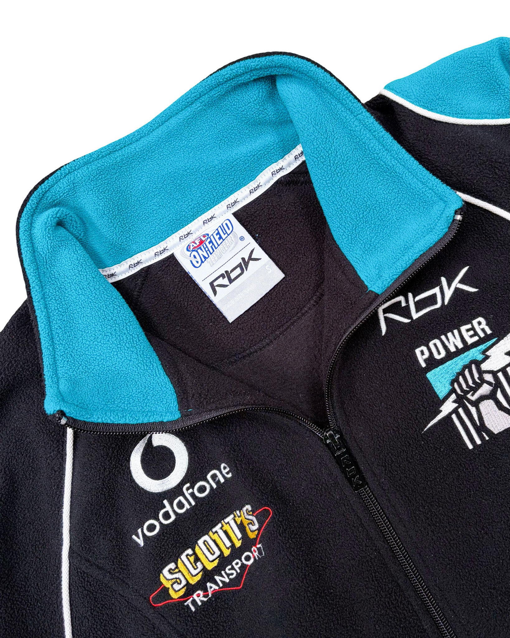 2000'S REEBOK PORT ADELAIDE FLEECE JACKET - M