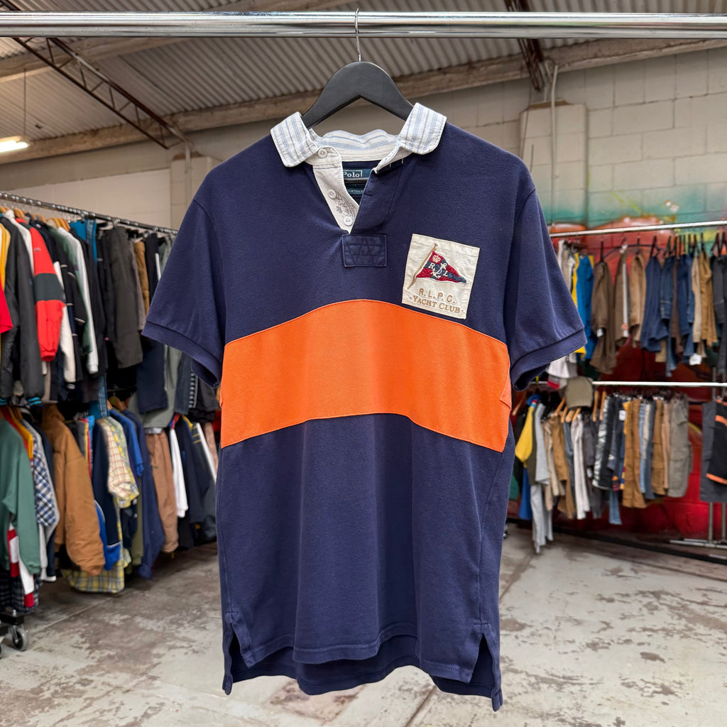 1990'S POLO RALPH LAUREN YACHT CLUB POLO SHIRT - M