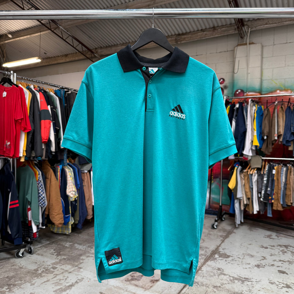 1990'S ADIDAS EQUIPMENT POLO SHIRT - M
