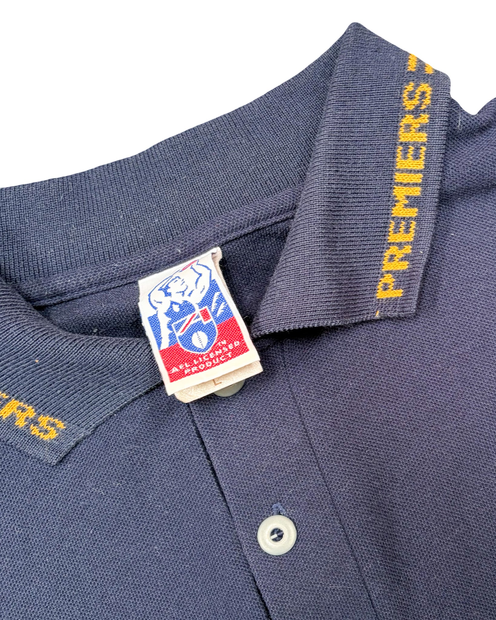 1990'S ADELAIDE CROWS 'BACK 2 BACK PREMIERS' POLO SHIRT - XL