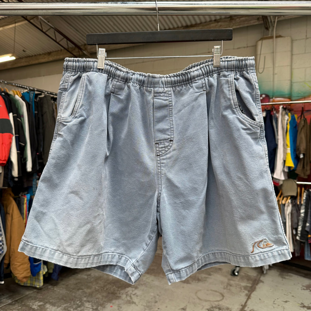 1990'S QUIKSILVER EMBROIDERED SHORTS - 36