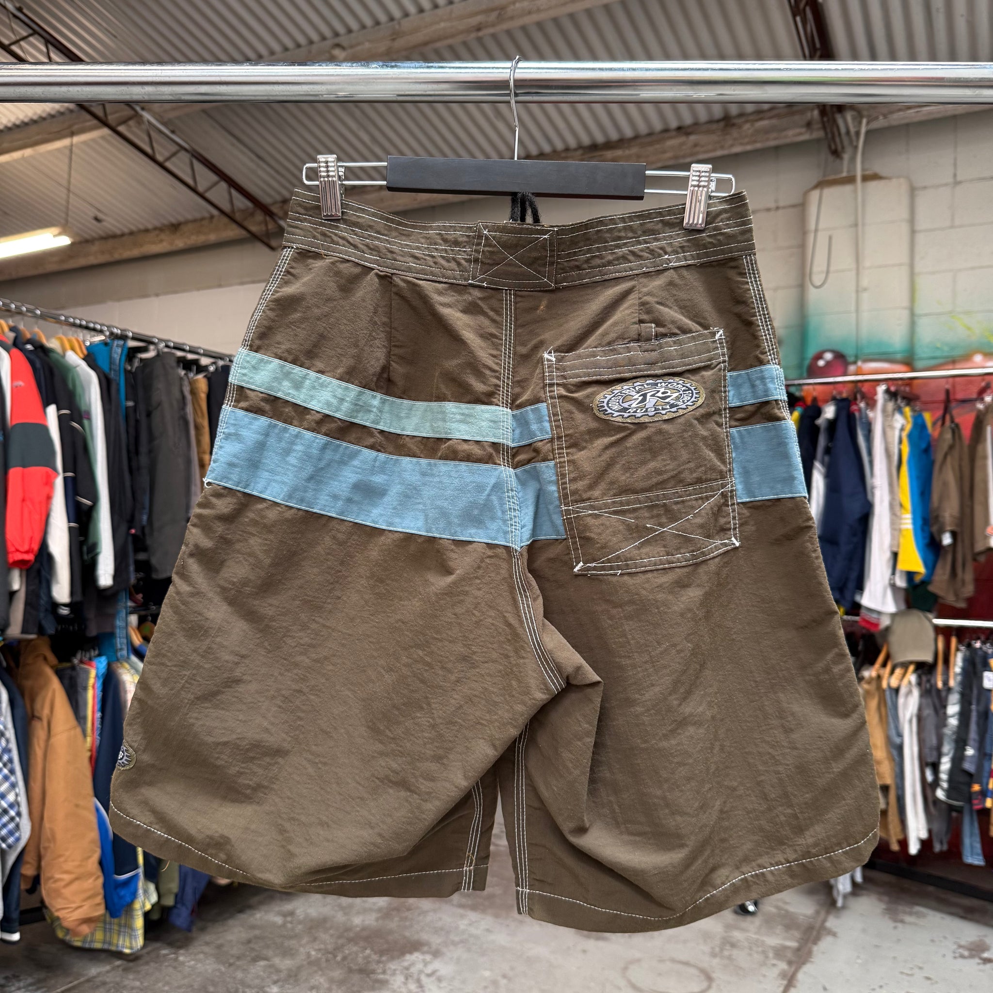 1990'S RUSTY 'INDUSTRIAL WORKFORCE' SHORTS - 30