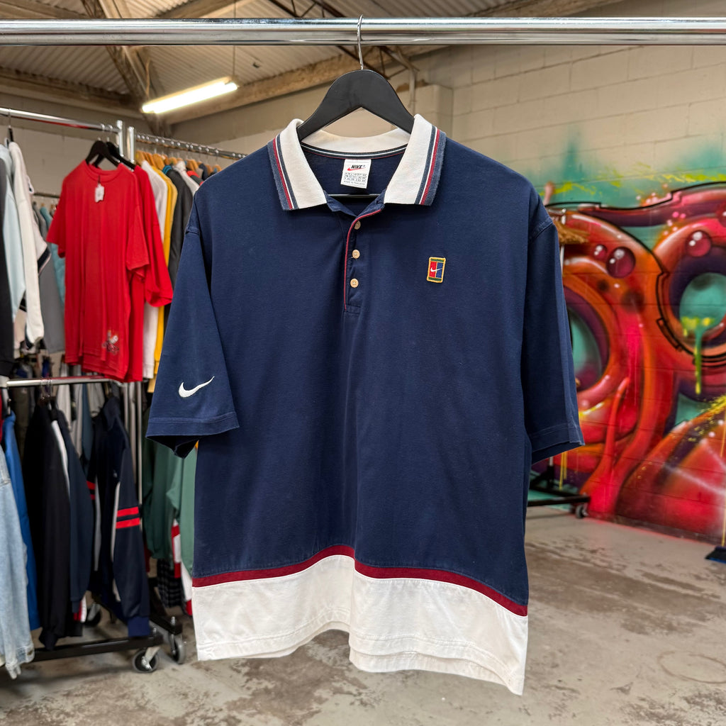 1990'S NIKE CHALLENGE COURT POLO SHIRT - L