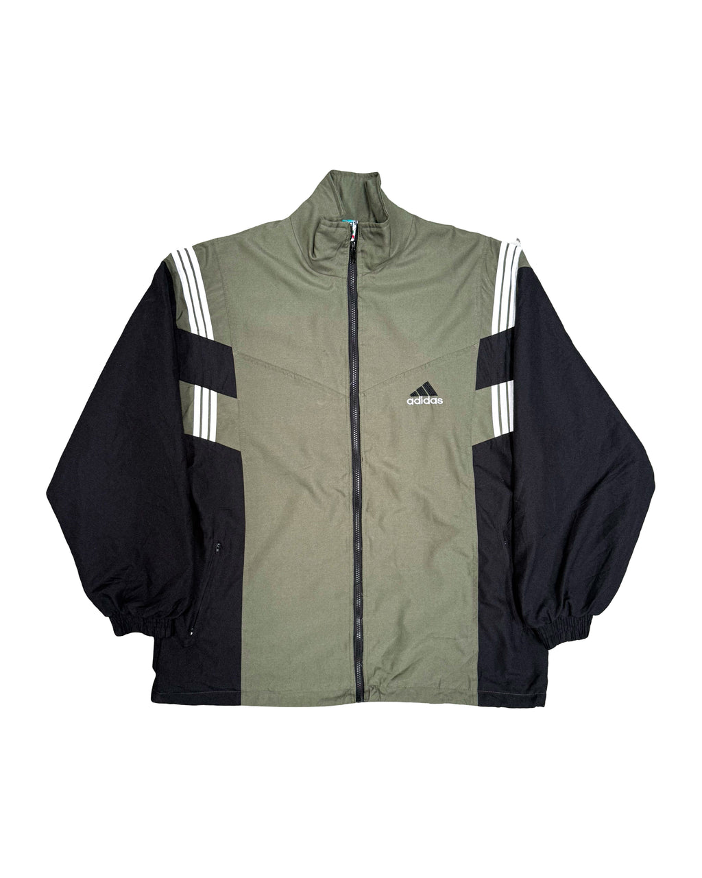 2000'S ADIDAS 3-STRIPE PANELS WINDBREAKER - XL