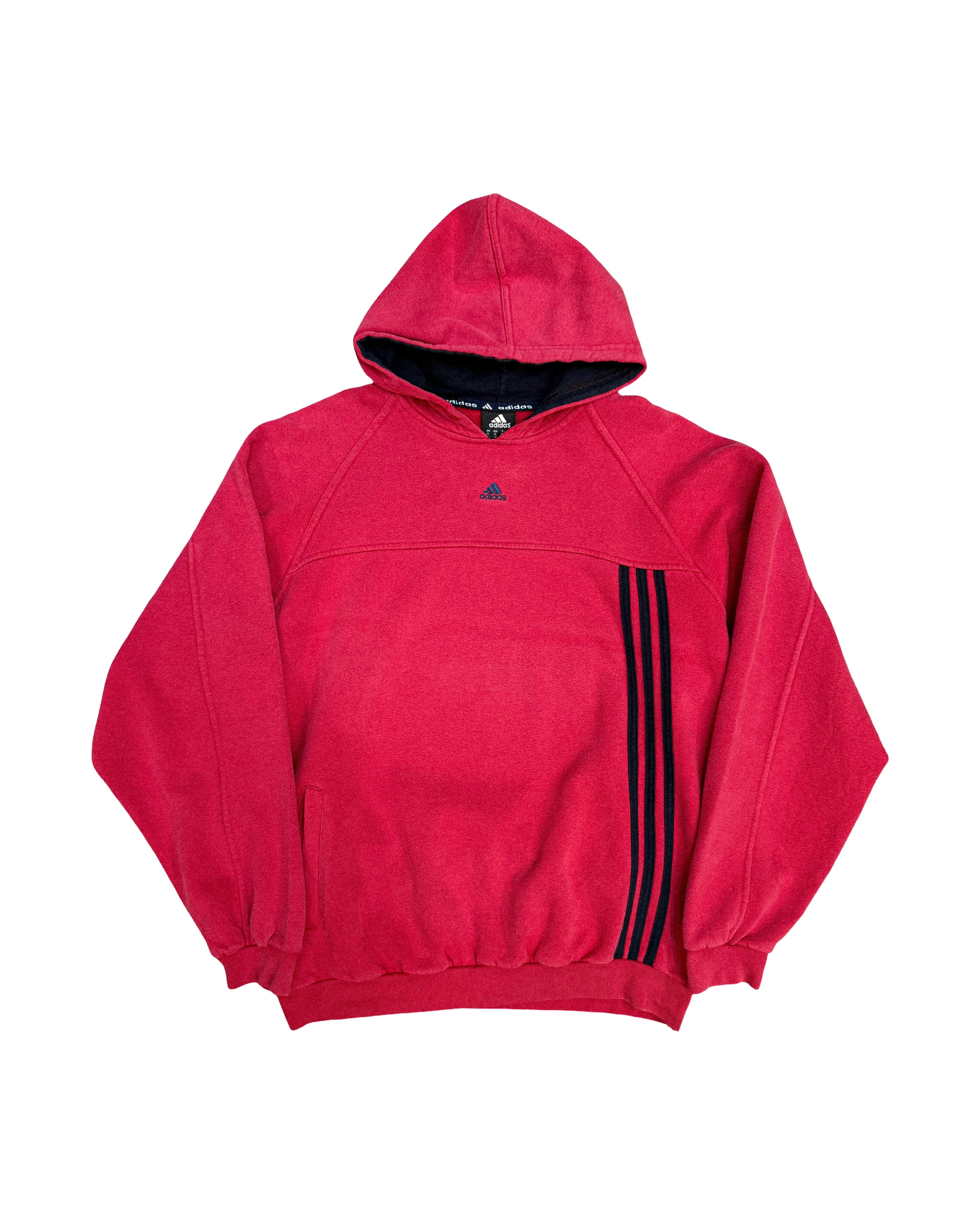 2000'S ADIDAS 3-STRIPE HOODIE - L