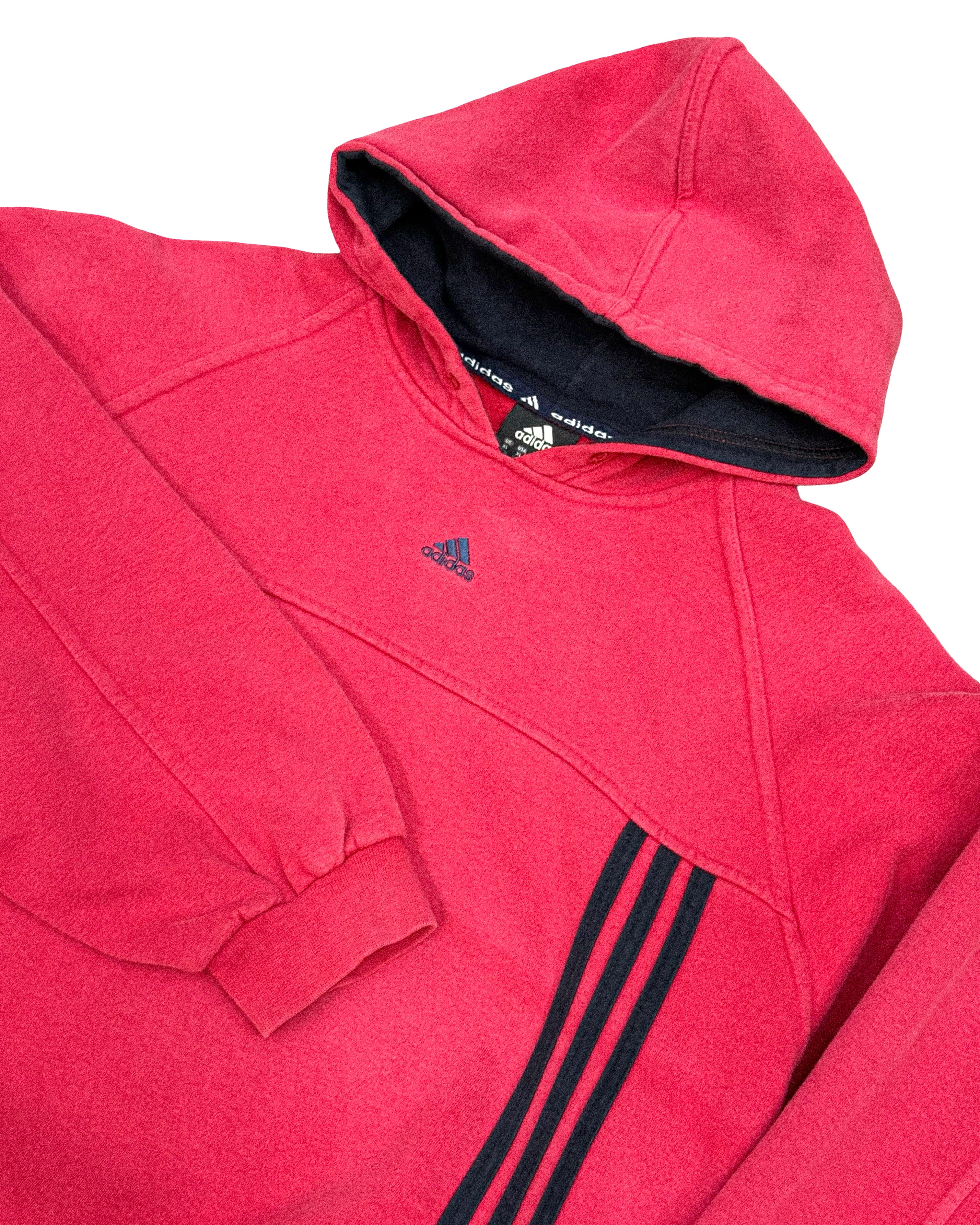 2000'S ADIDAS 3-STRIPE HOODIE - L