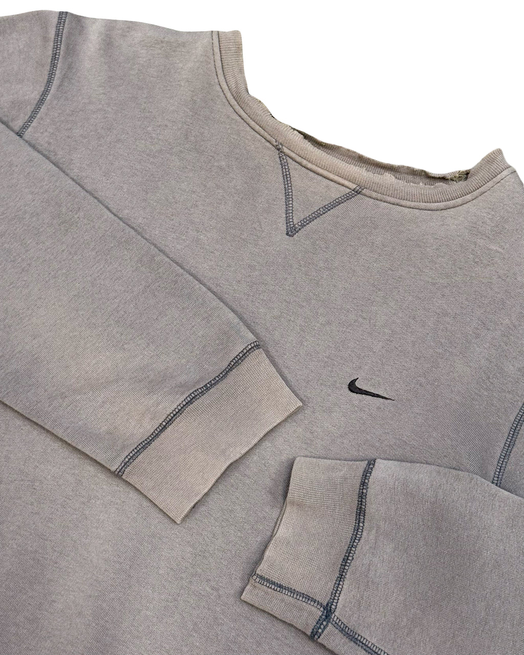 2000'S NIKE SWOOSH CONTRAST STICH SWEATSHIRT - L