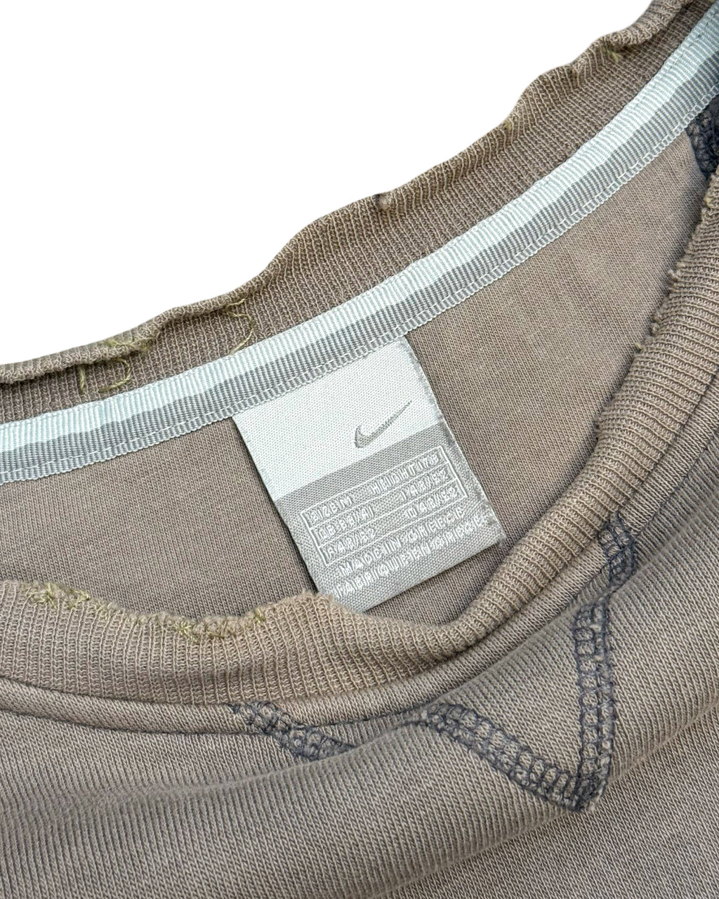 2000'S NIKE SWOOSH CONTRAST STICH SWEATSHIRT - L