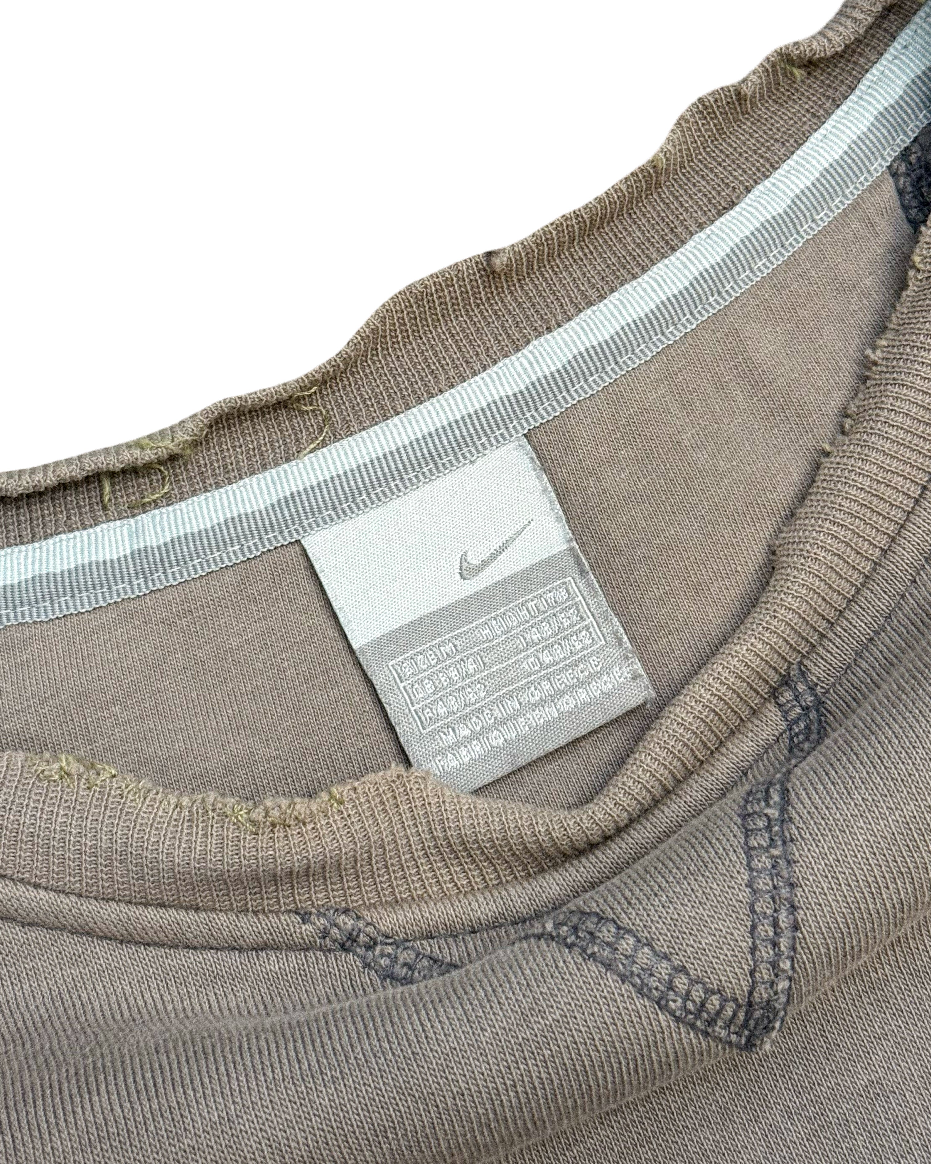 2000'S NIKE SWOOSH CONTRAST STICH SWEATSHIRT - L