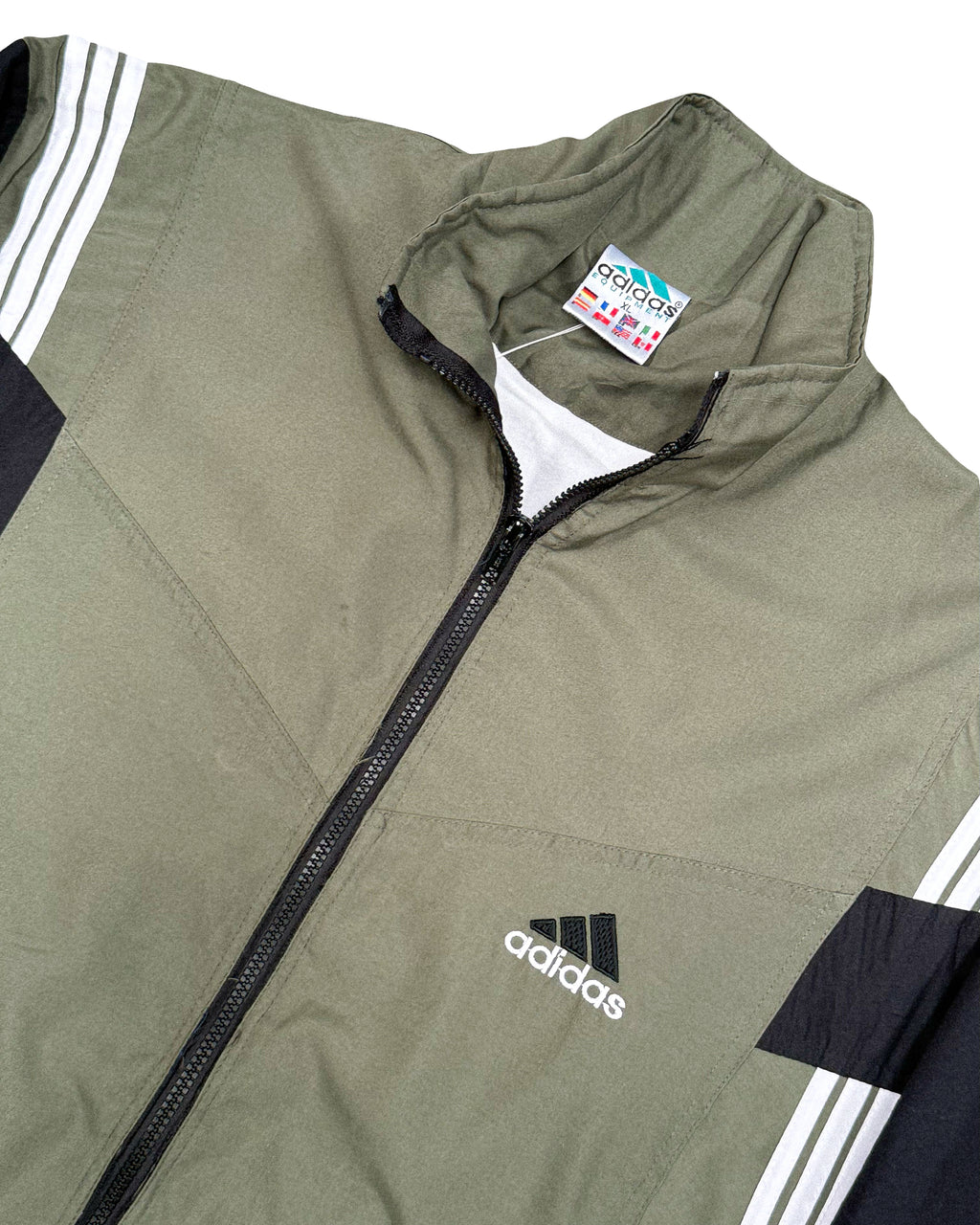 2000'S ADIDAS 3-STRIPE PANELS WINDBREAKER - XL