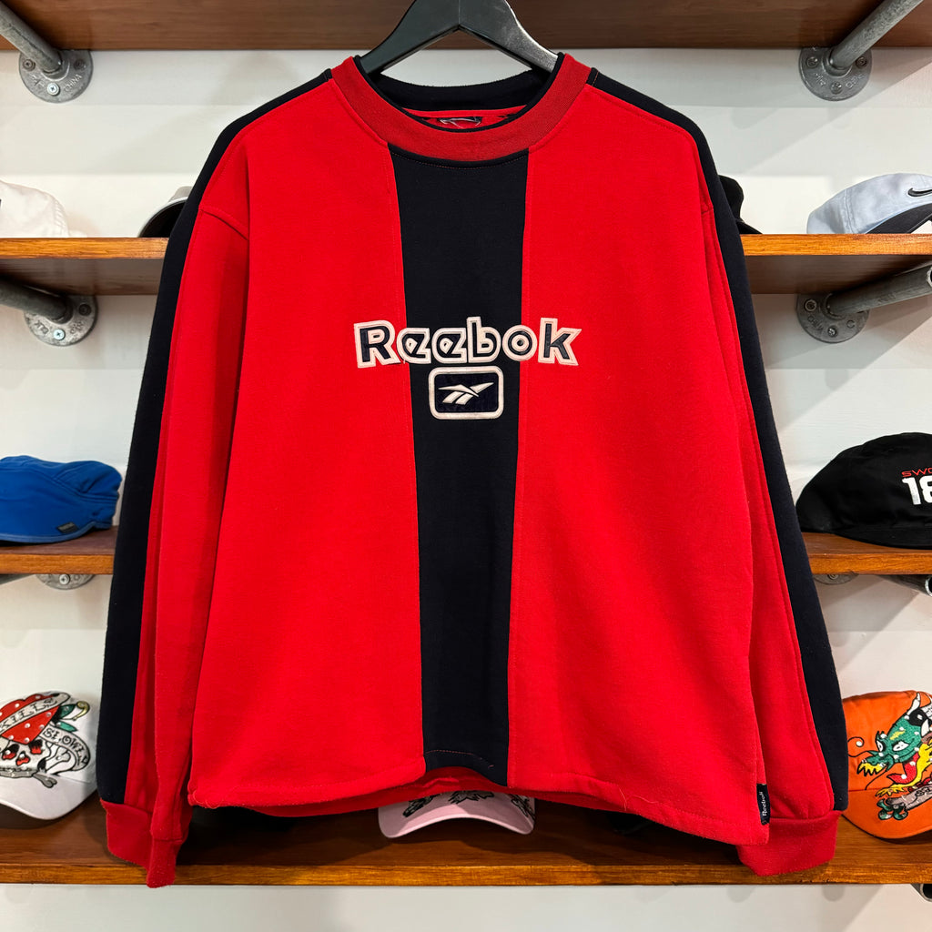 1990'S REEBOK EMBOSSED LOGO SWEATSHIRT - S/M