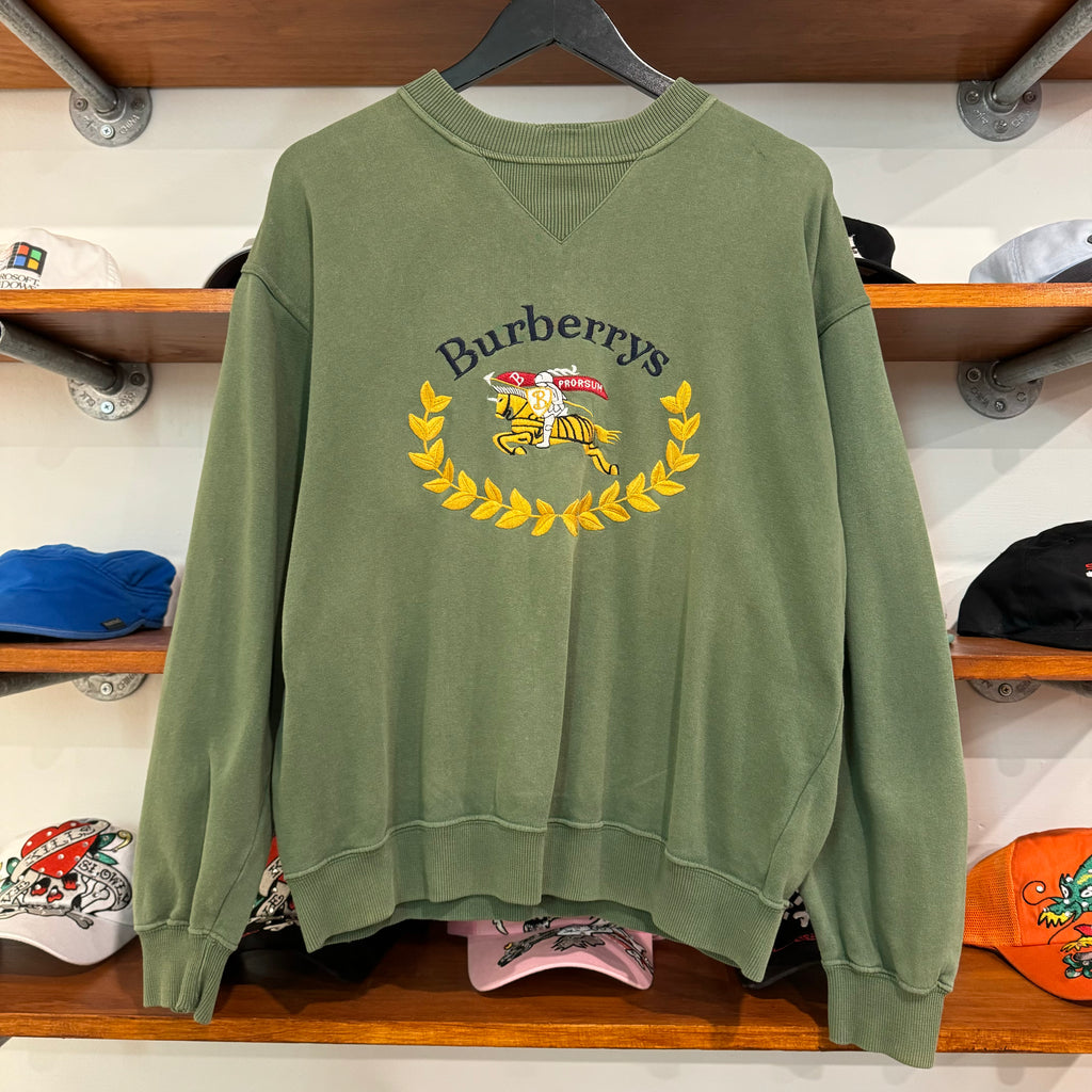 1990'S BURBERRYS EMBROIDERED SWEATSHIRT - M