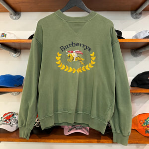 1990'S BURBERRYS EMBROIDERED SWEATSHIRT - M